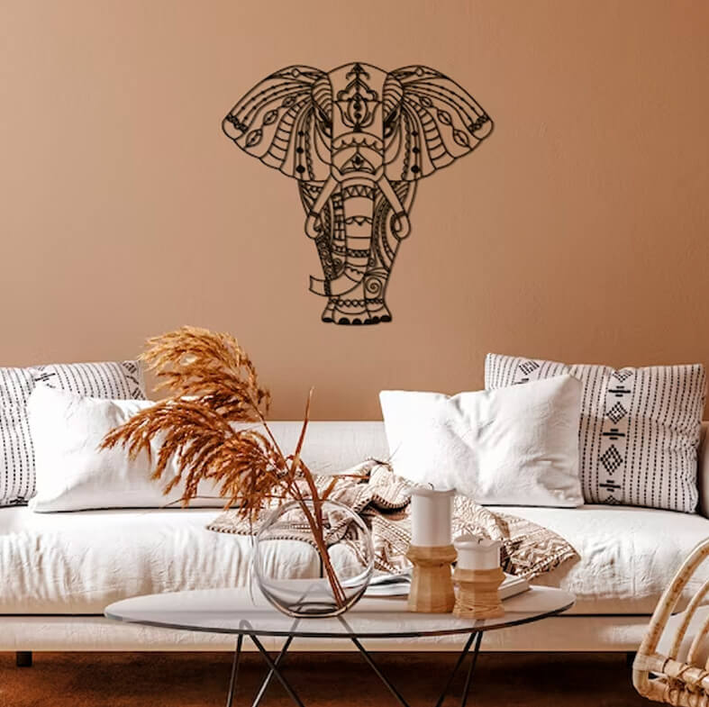 decoracion de pared elefante mandala 1