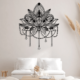 decoracion de pared flor loto con diamante