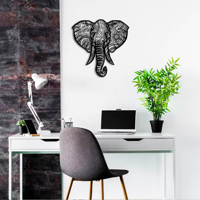 decoracion de pared mandala elefante 3