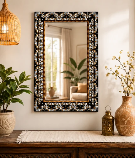 espejo decorativo artesanal mandala reya peru