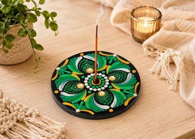 portaincienso artesanal mandala reya peru